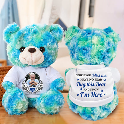 Memorial Teddy Bear - Personalized Memorial Bear Plush - Custom Name and Photo Teddy Bear