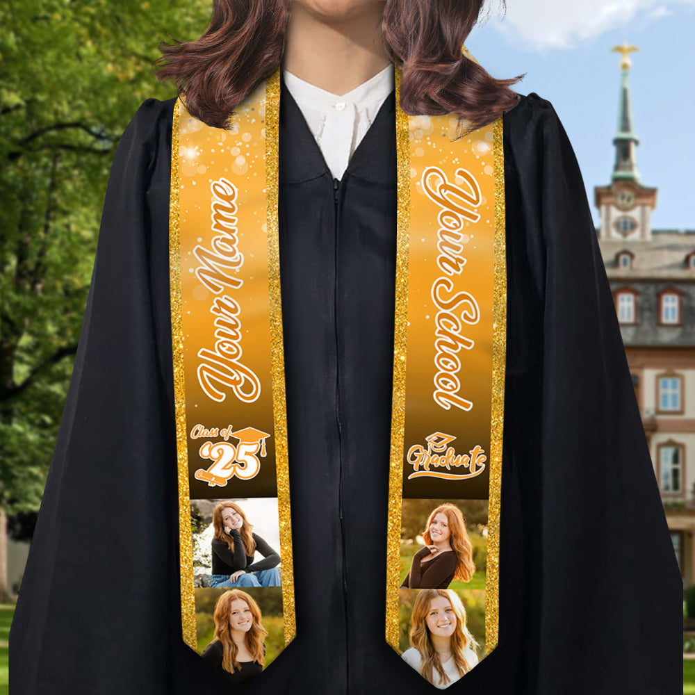 Graduation Stoles with Photo Class of 2025 Graduation Stoles, Graduation Gift