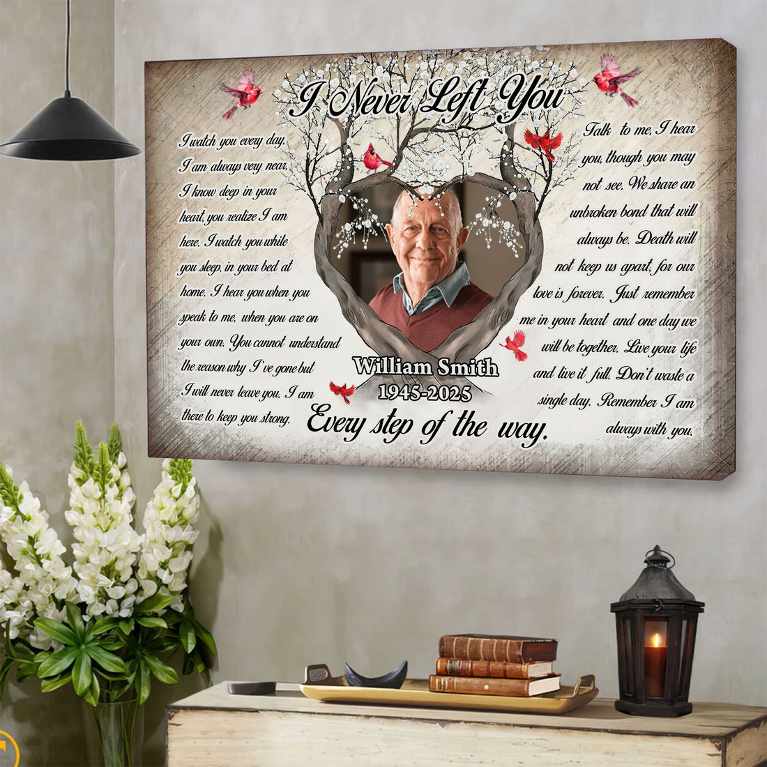 I Never Left You - Custom Photo - Canvas Sign - Memorial Gift