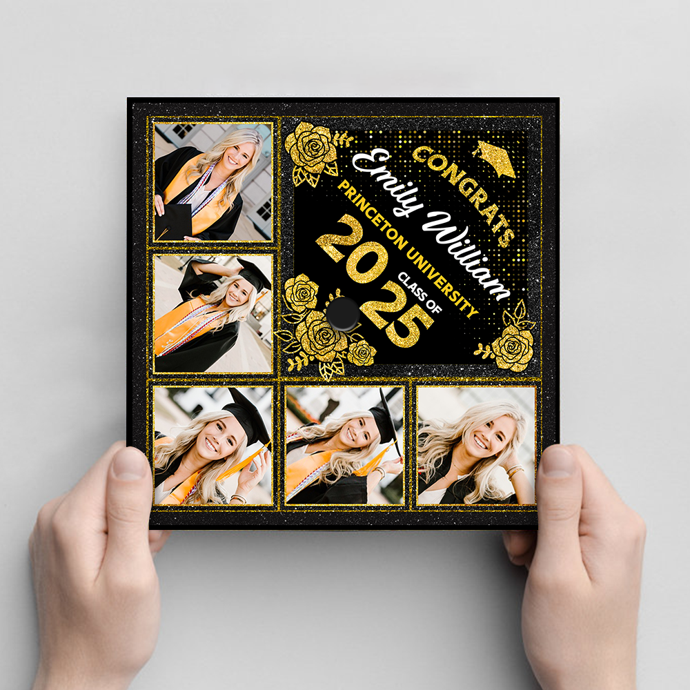 Personalized Class of 2025 Photo Graduation Cap Topper – Custom Grad Cap Decoration, Unique Graduation Keepsake