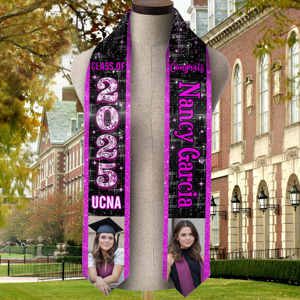 Class Of 2025 Graduation Stoles Personalized Photo Graduation Gift