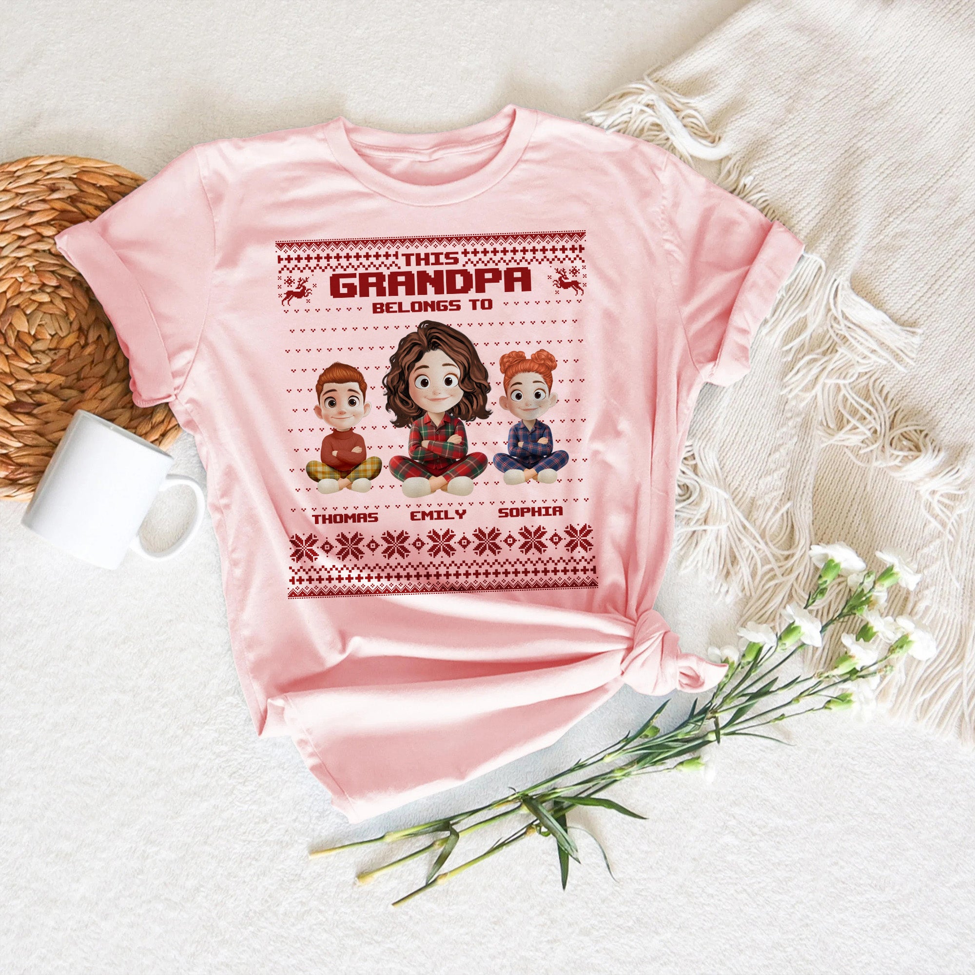 This Grandpa Grandma Mama Papa Belong To - Custom Name and Appearance Shirt - Personalized Custom T-shirt