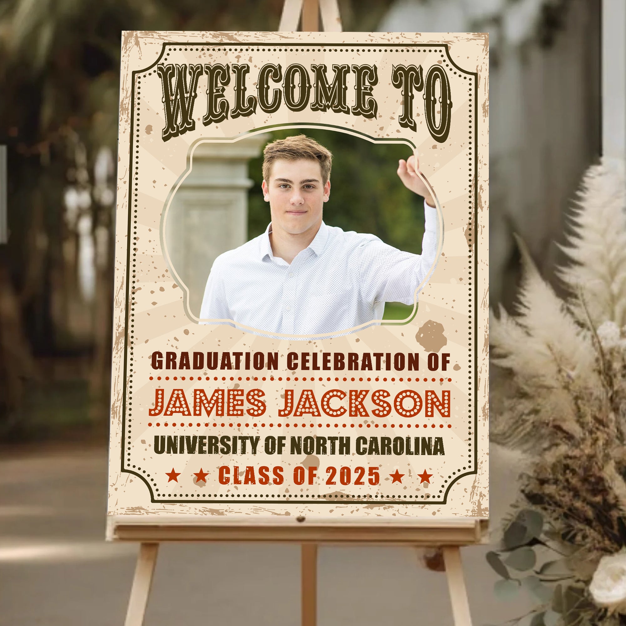 Welcome To Graduation Celebration Class Of 2025 Personalized Graduation Party Welcome Sign