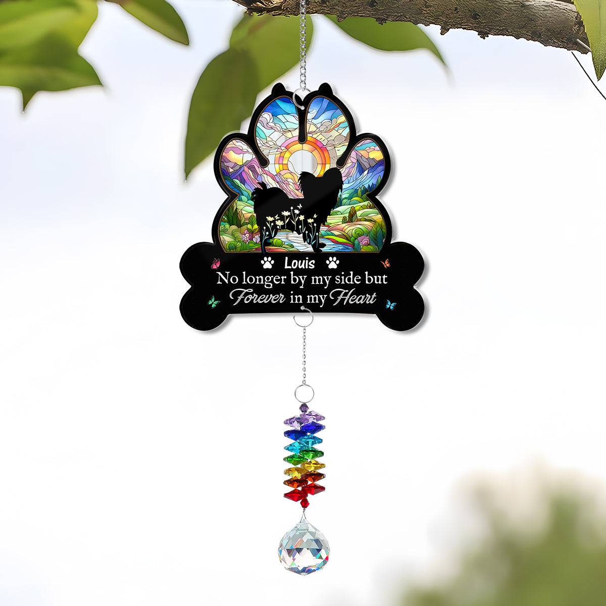 Hardest Goodbye - Pet Memorial Gift - Ornament Hanging Piece With Crystal Charm
