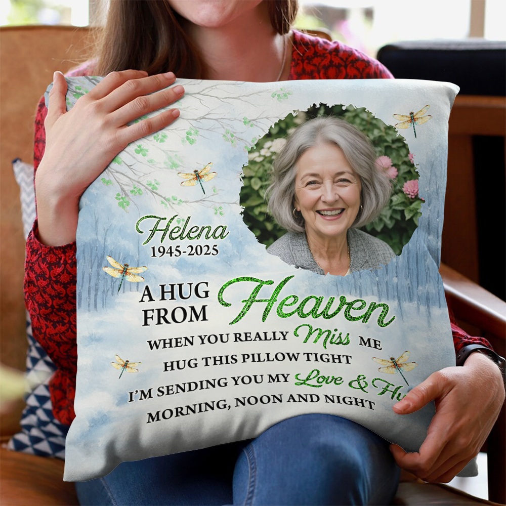 When You Miss Me - Memorial Pillow - Custom Name and Photo Pillow - Memorial Gift
