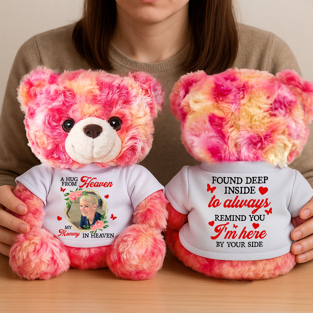 A Hug From Heaven From My Loving - Custom Name and Photo Teddy Bear