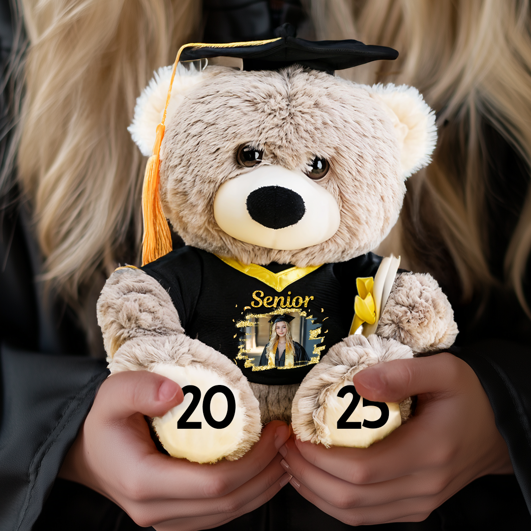 Congrats Senior Custom Photo & Name Personalized Graduations Teddy Bear