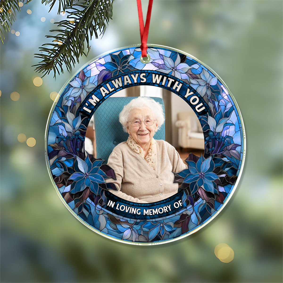 My Soul Knows You Are At Peace - Personalized Custom Glass Ornament