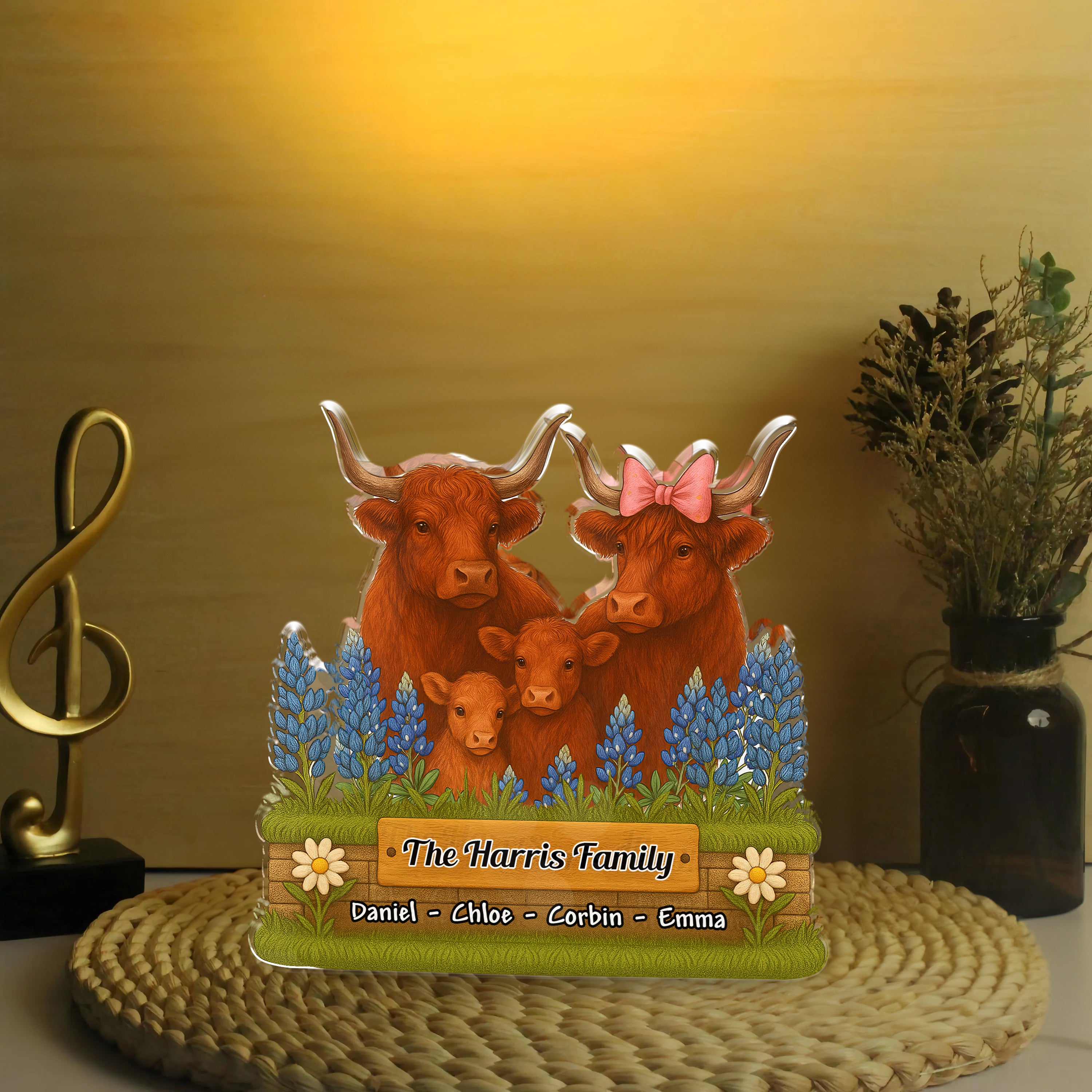 Family Name - Custom Name Family Gift  - Custom Shape Acrylic Block Plaque