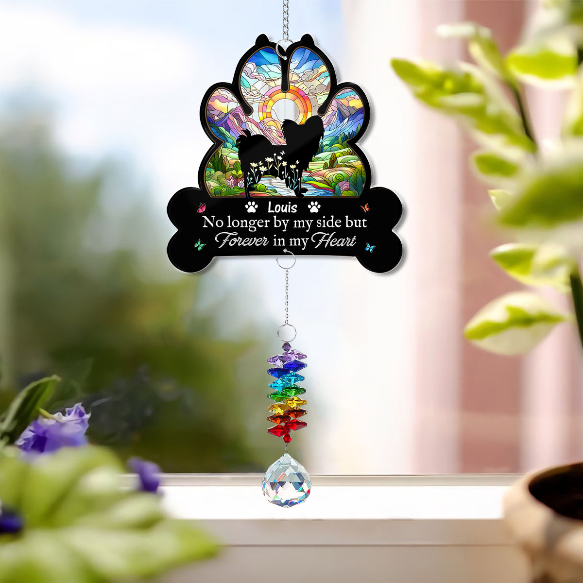 Hardest Goodbye - Pet Memorial Gift - Ornament Hanging Piece With Crystal Charm