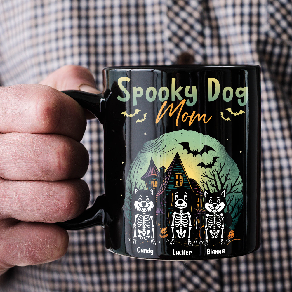 Spooky Dog - Custom Dog Name - Personalized Custom Mug - Halloween Gift