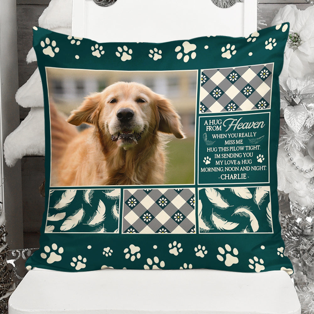 Pet Memorial - Custom Name and Photo Pillow - Personalized Custom Pillow