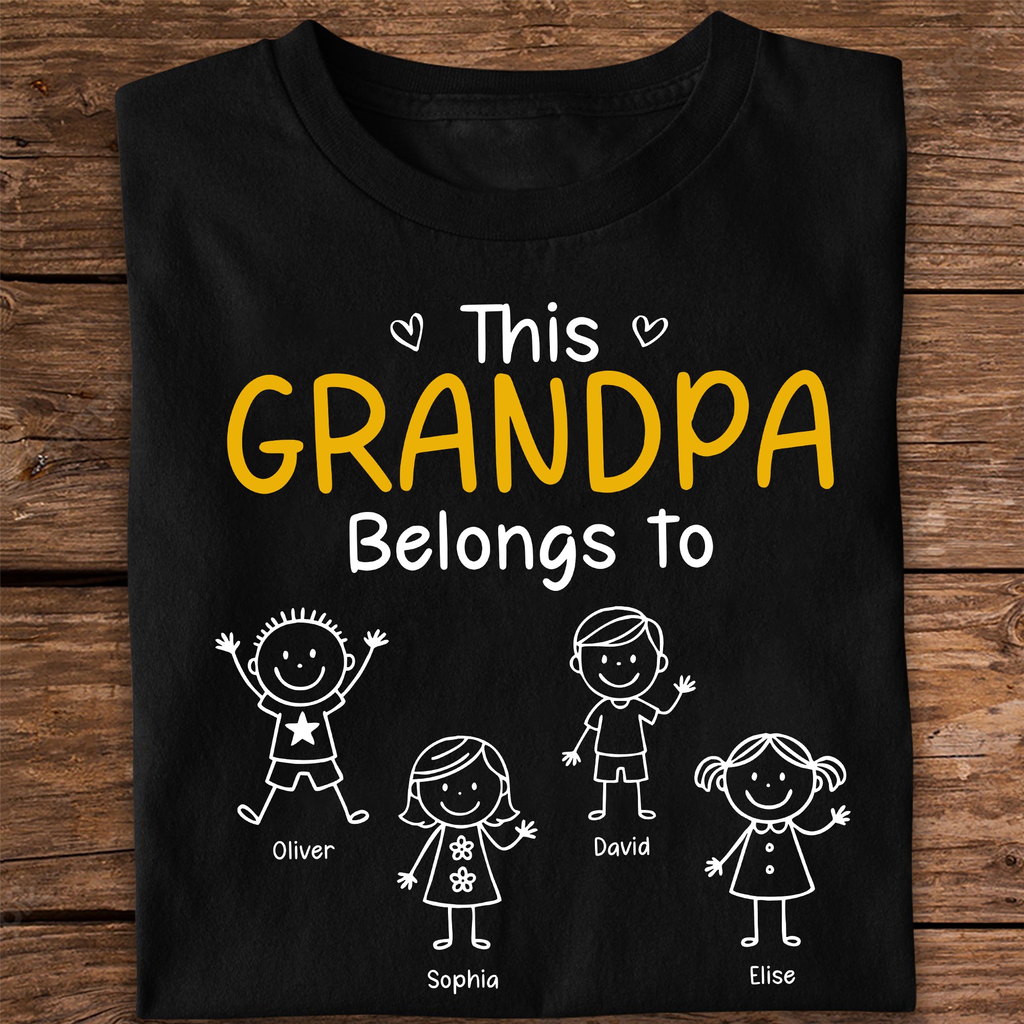This Papa Belongs To - Personalized Shirt Custom T-shirt, Gift for Family