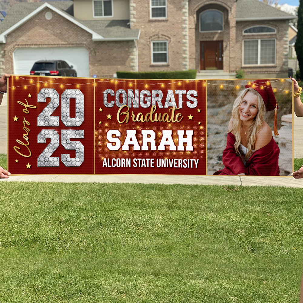 Personalized Graduation Banner, Custom Graduation Party Decoration, Class Of 2025 Banner