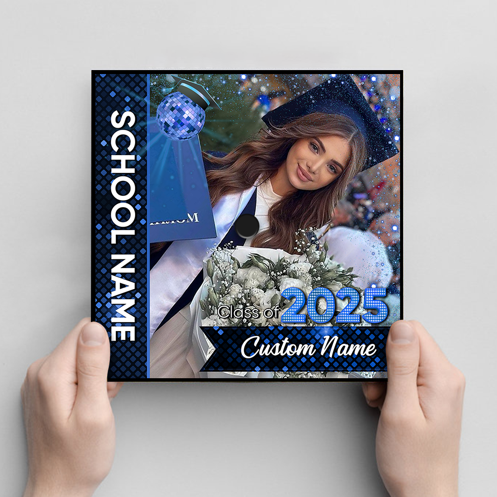 Class Of 2025 Graduation Cap Topper, Personalized Photo Graduation Cap Topper