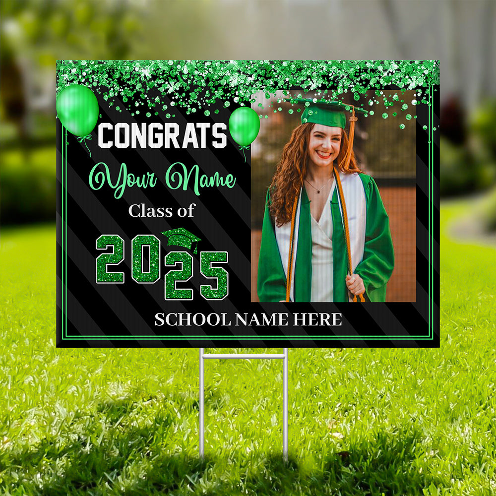 Congrats Class of 2025 Lawn Sign, Personalized Graduate 2025 Graduation Lawn Sign, Graduation Gift