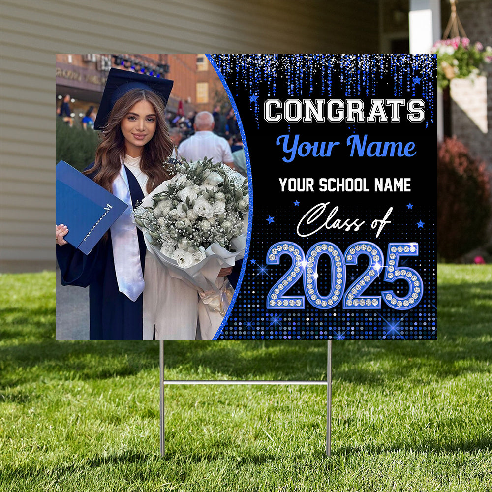 Congrats Graduation - Class of 2025 Lawn Sign | The Perfect Personalized 2025 Grad Gift