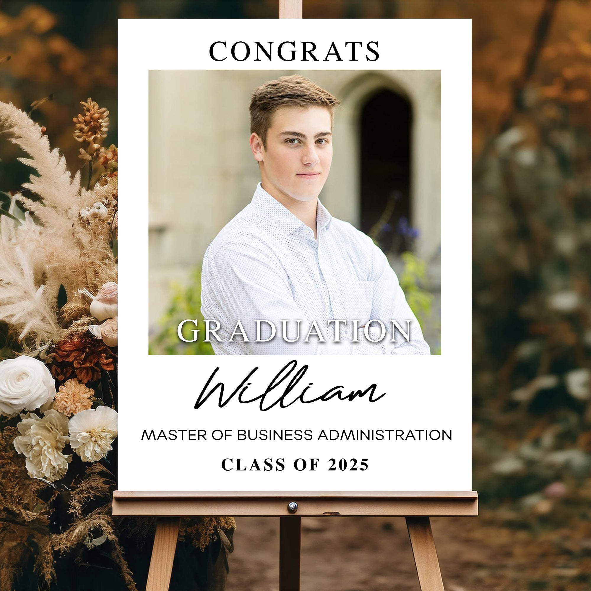 Personalized Graduation Party Welcome Sign - Class of 2025 | Custom Name & Photo