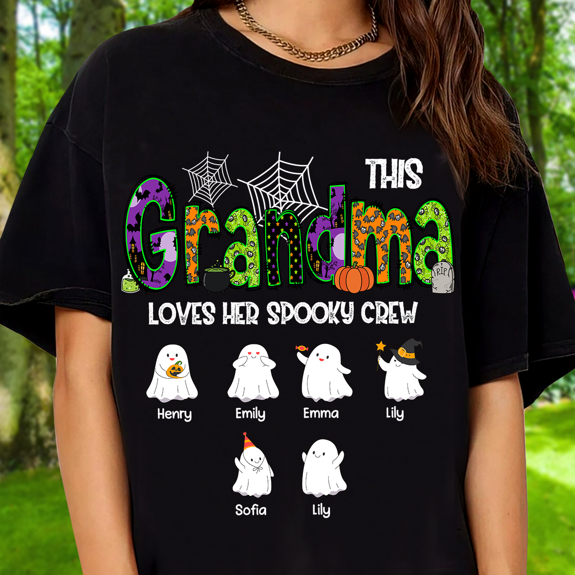 Spooky Crew- Custom Name Shirt - Personalized Shirt Custom T-shirt - Halloween Shirt for Mom