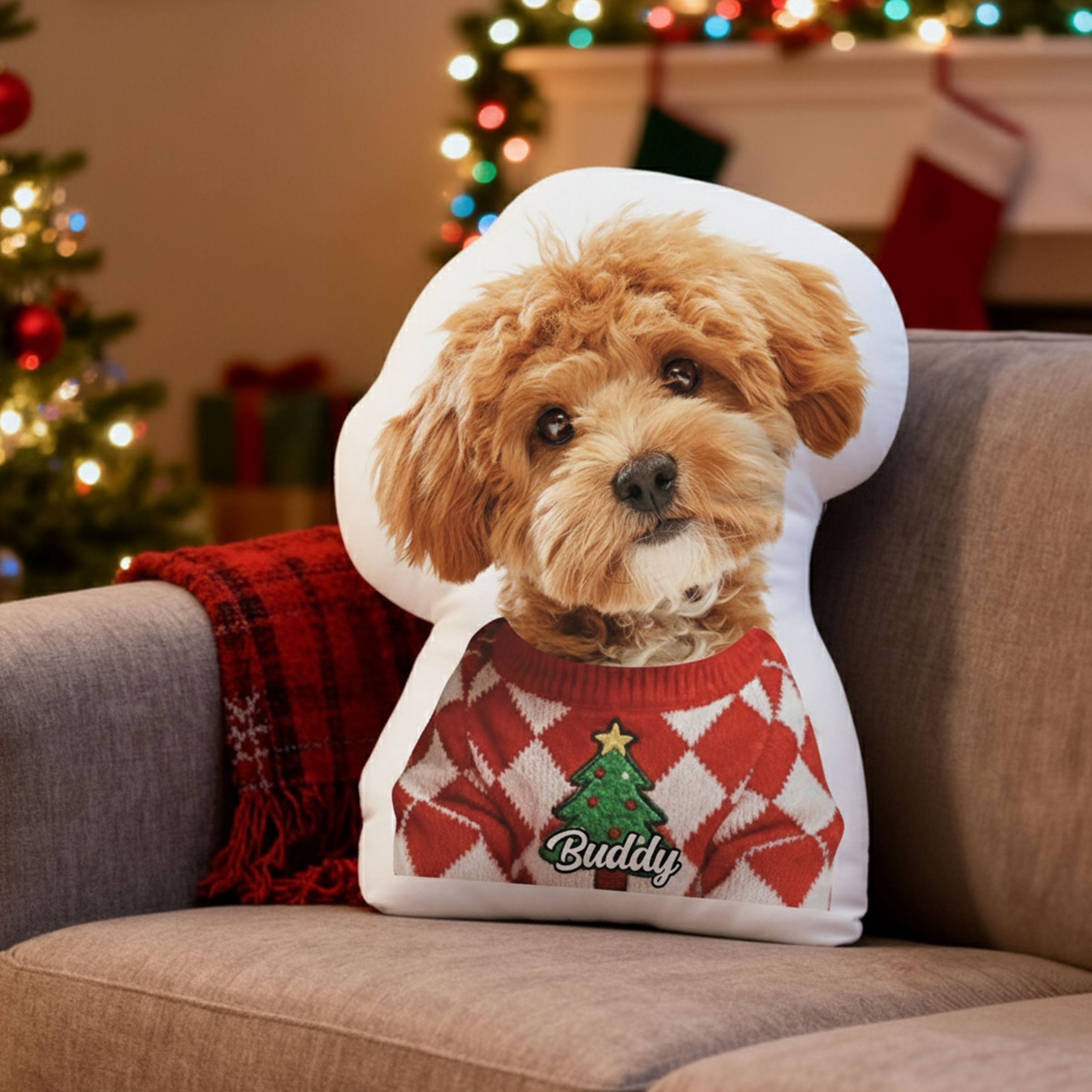 Custom Pet Photo - Dog & Cat Personalized Custom Shaped Pillow - Gift For Pet Owners, Pet Lovers