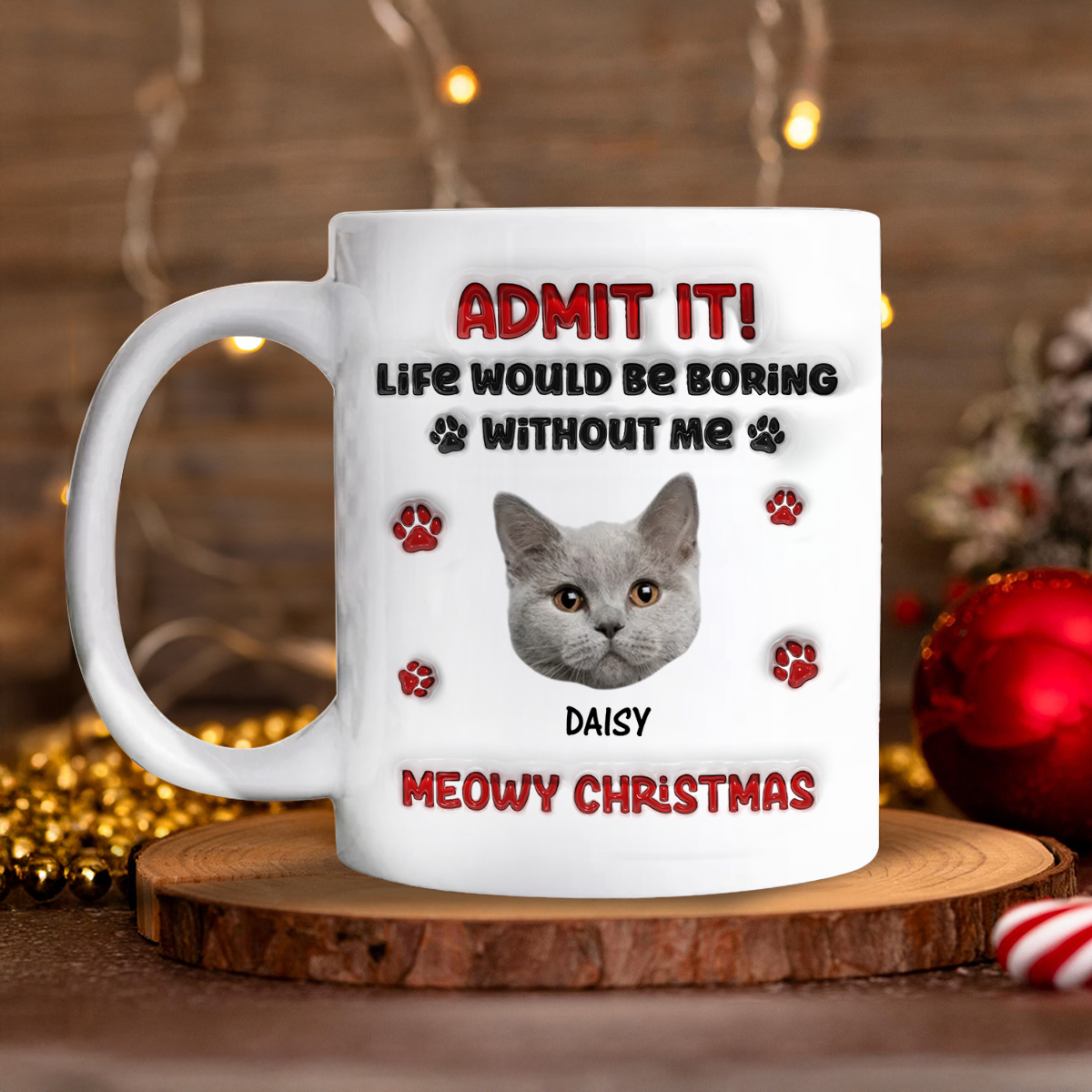 Merry Woofmas - Pet Lover Gift - Personalized Custom Mug