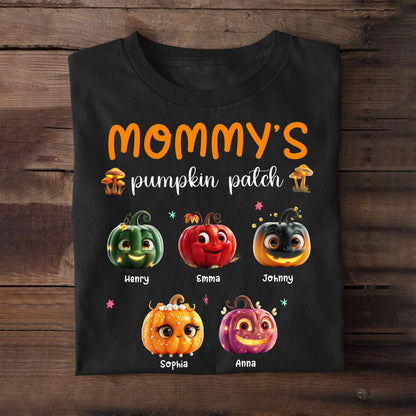 Grandma Pumpkin Patch Shirt  - Personalized Shirt Custom T-shirt, Gift for Grandma