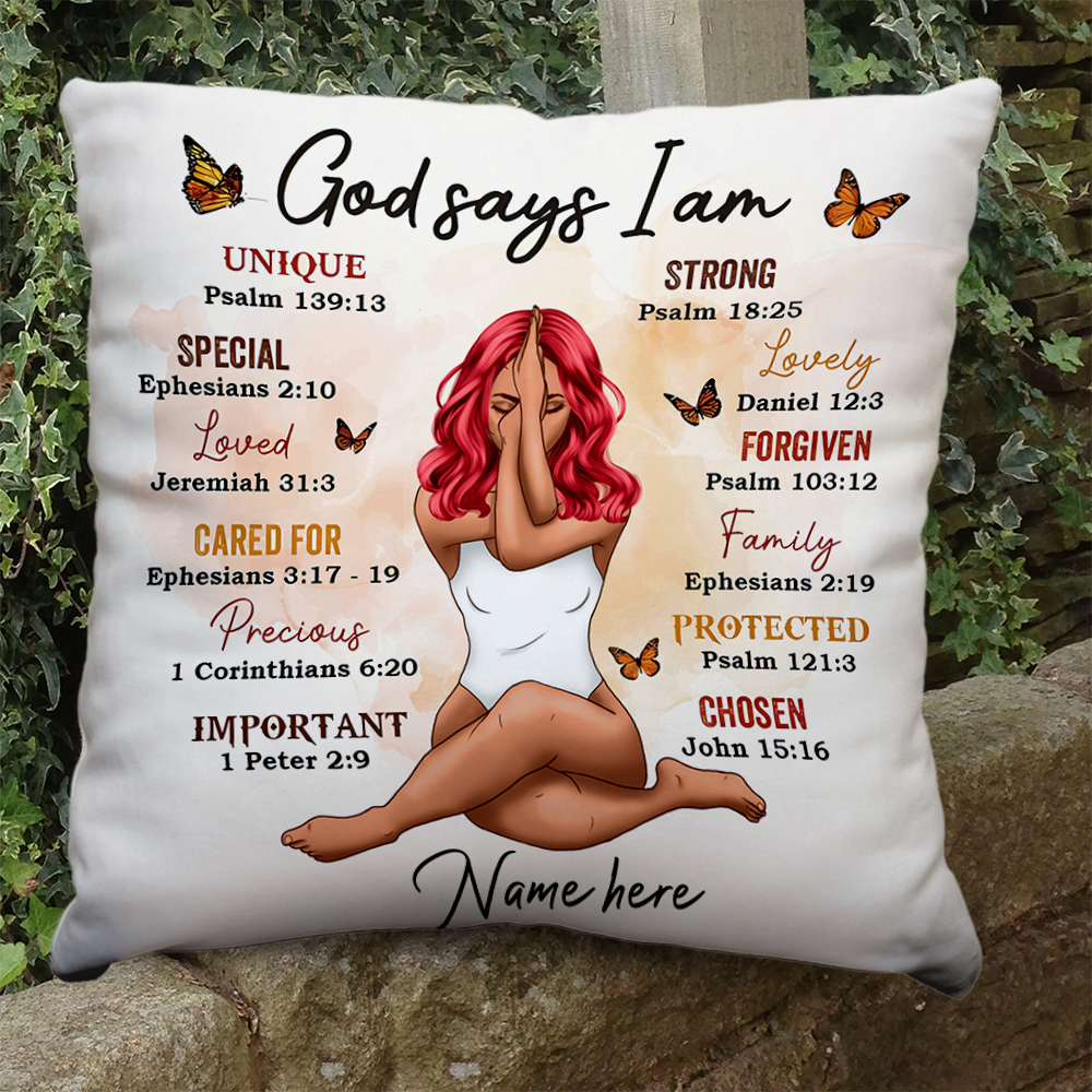 Custom Name and Appearance - Personalized Pillow - Gift for Yoga Lover