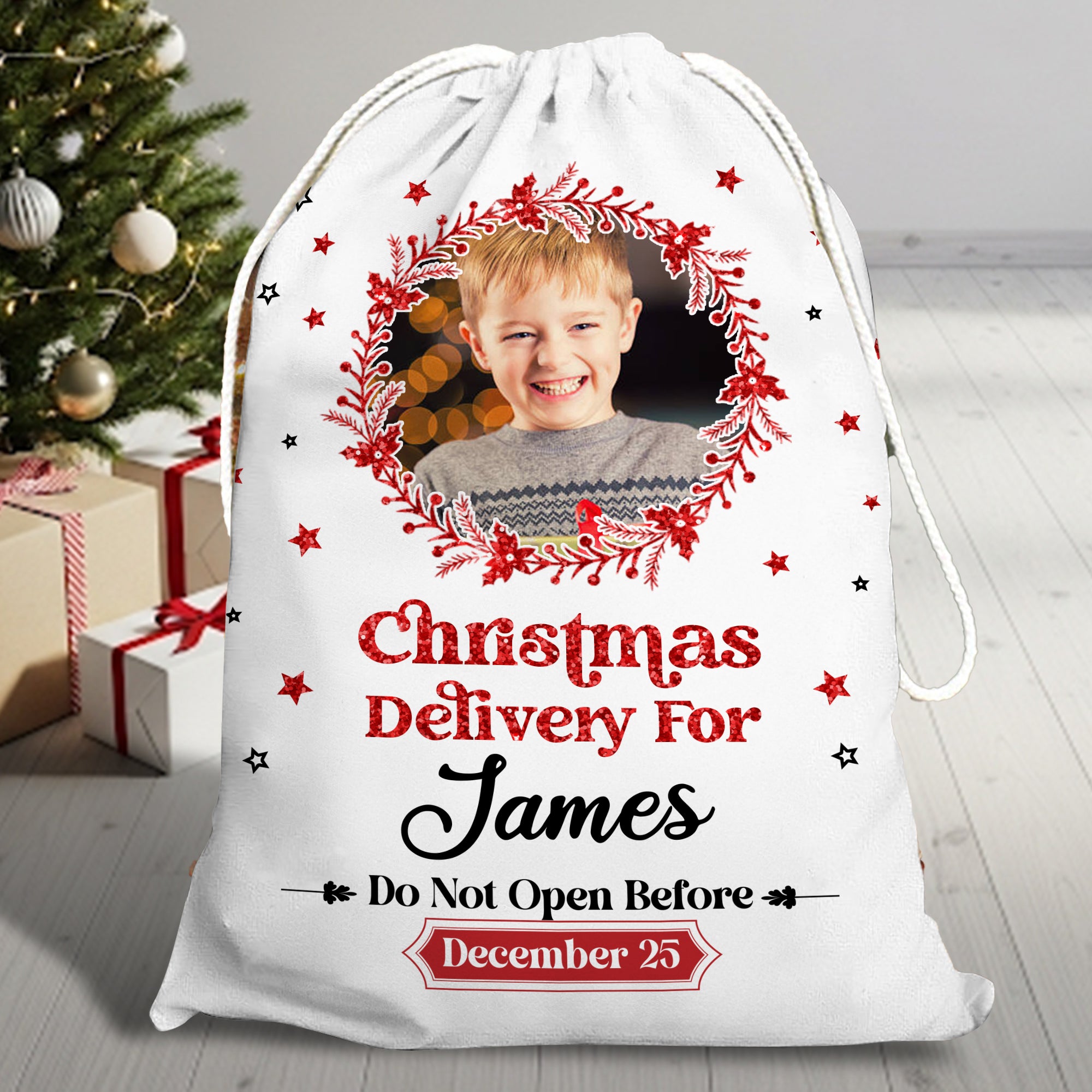 Special Delivery - Custom Photo Christmas Bag - Christmas Sack Gift for Kids