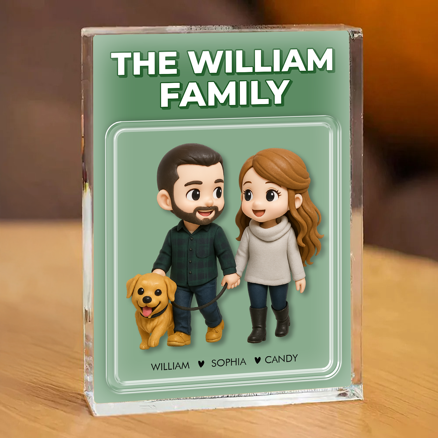Family Photo Acrylic Block - Custom Acrylic Block Plaque