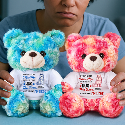 Personalized Pet Memorial Bear Plush - Custom Photo and Name Bear - Personalized Plush Bear