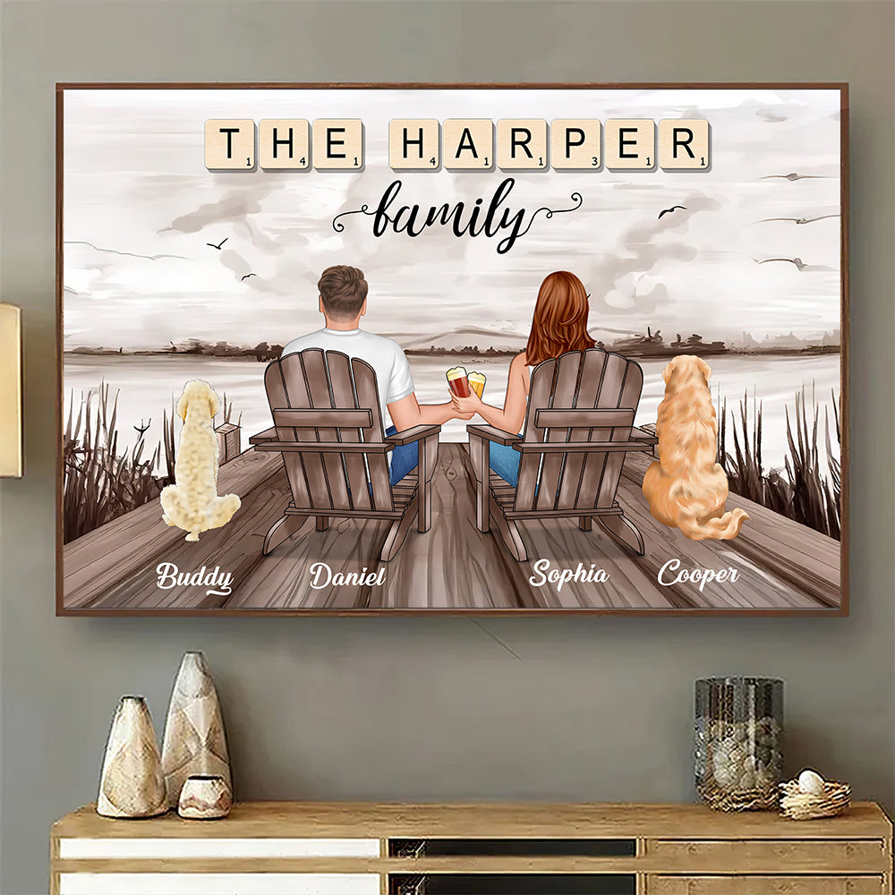 Custom Name and Appearance - Personalized Canvas Print - Family Decor