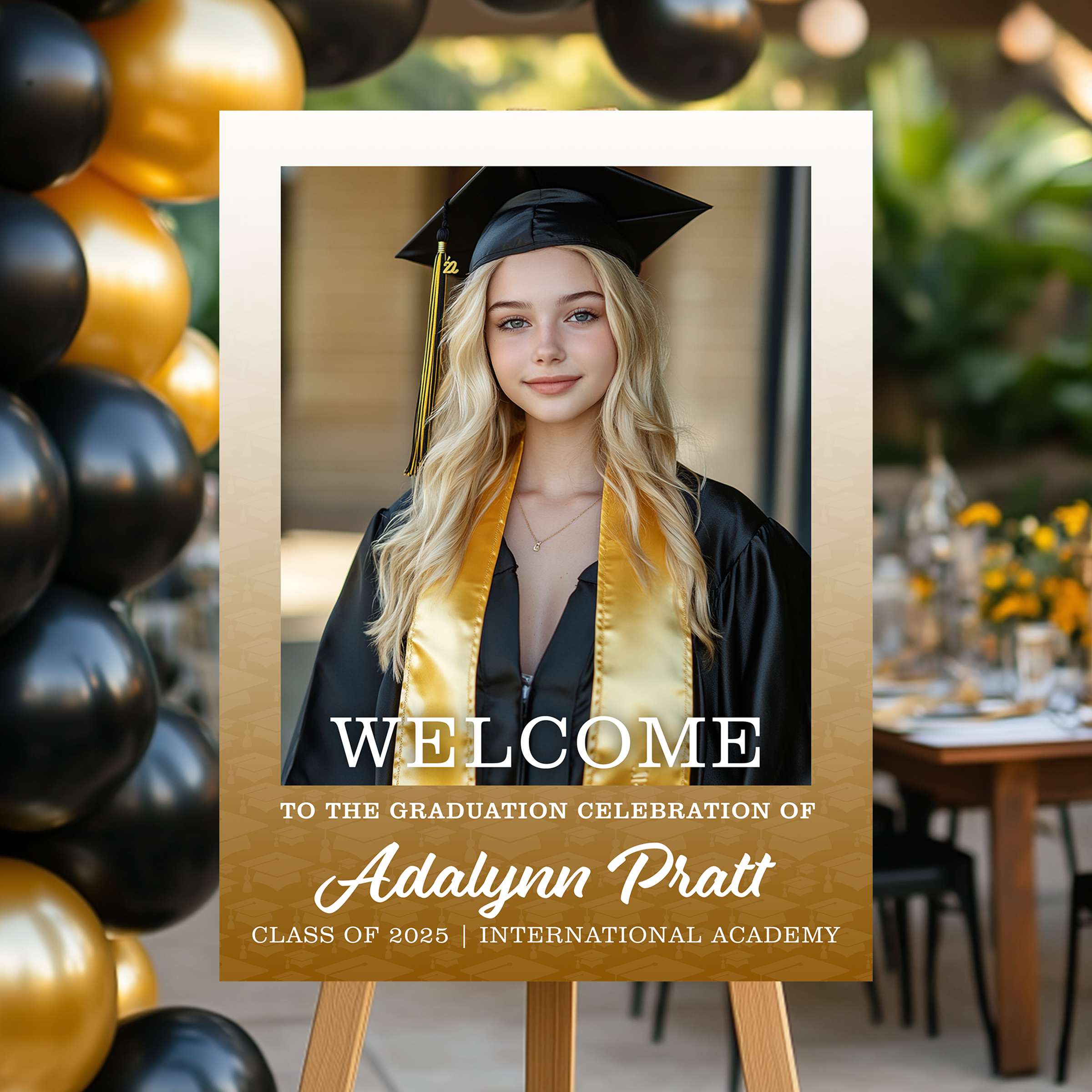 Welcome To The Graduation Celebration Welcome Sign Personalized Graduation Welcome Sign