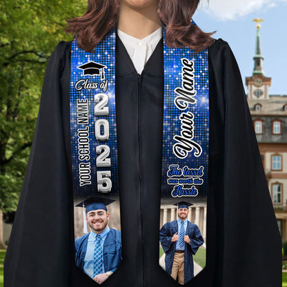 The Tassel Was Worth the Hassle – Personalized Graduation Stole | Class of 2025 With Name, School & Photo