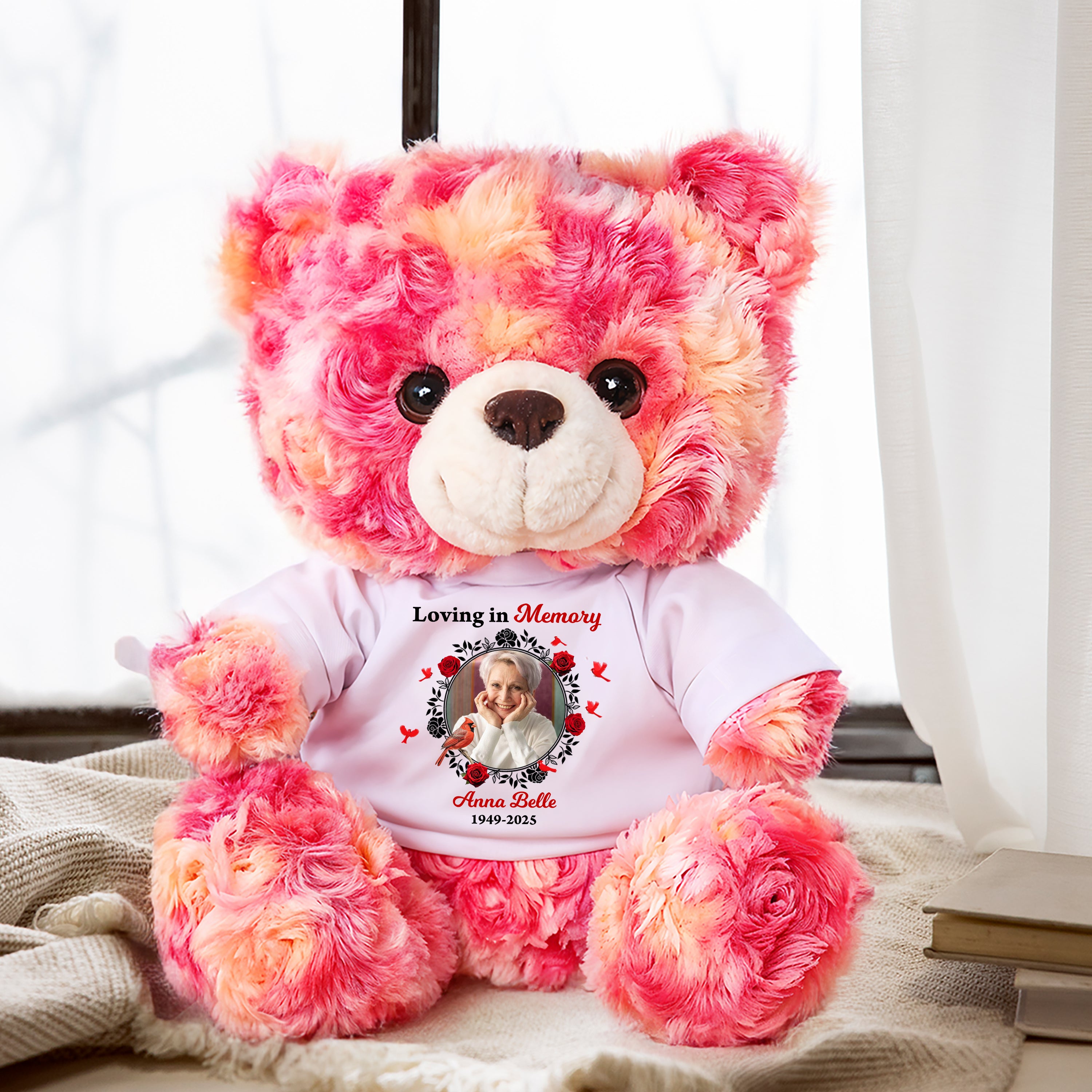 Loving In Memory - Personalized Memorial Bear Plush - Memorial Gift