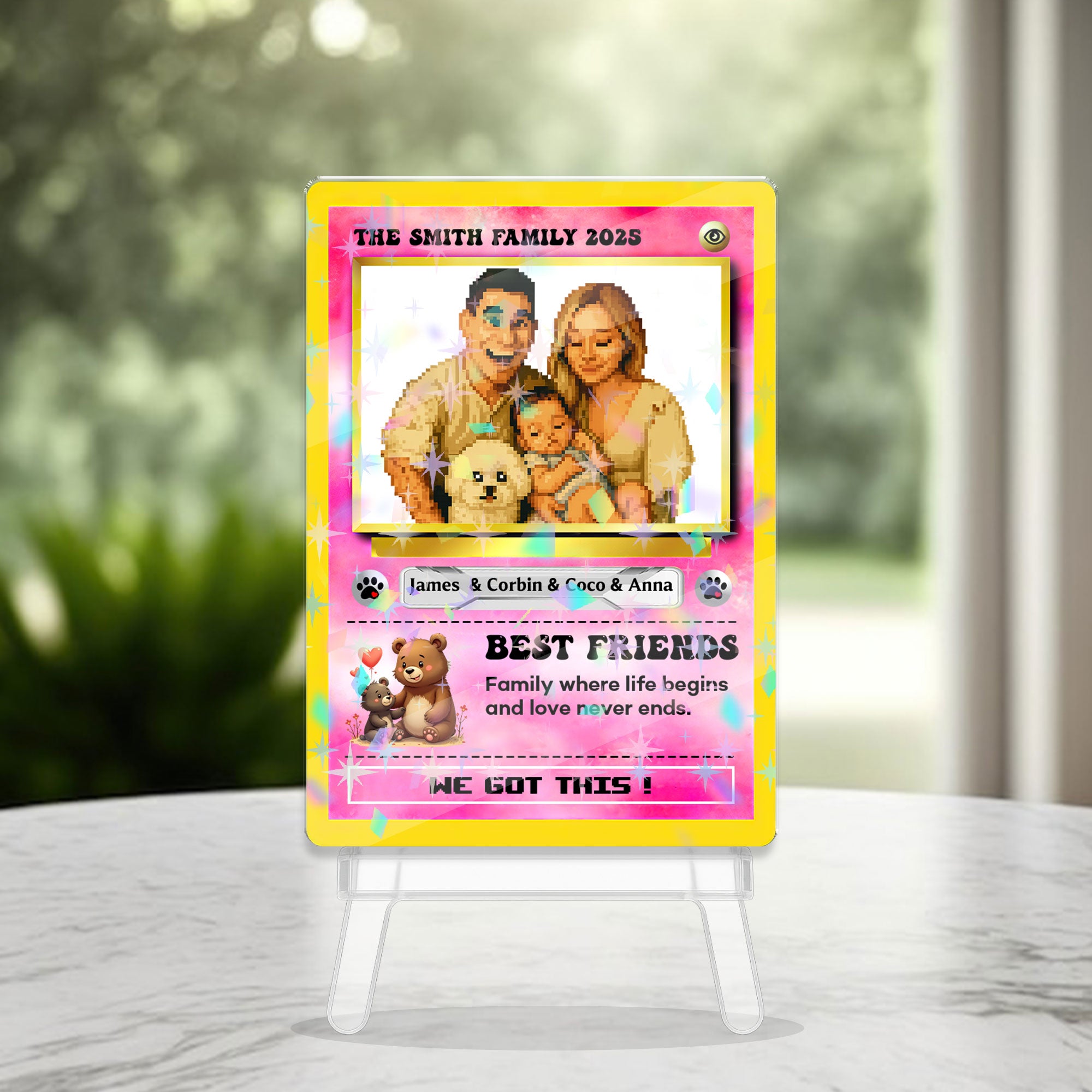 Personalized Pet Lover Gift - Custom Name and Photo - Custom Shape Hologram Ornament