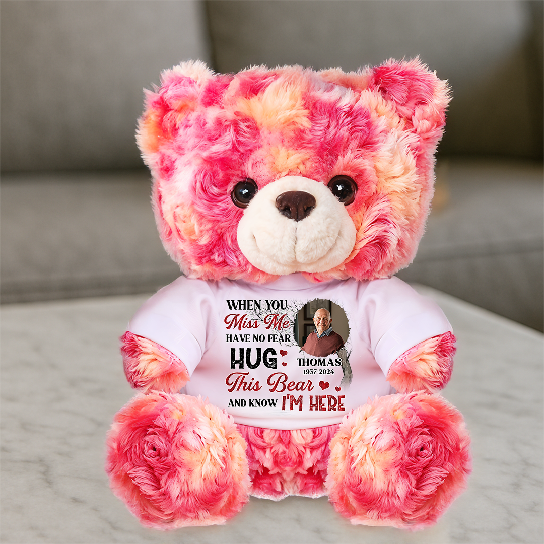 Have No Fear - Personalized Memorial Bear Plush - Custom Name and Photo Teddy Bear