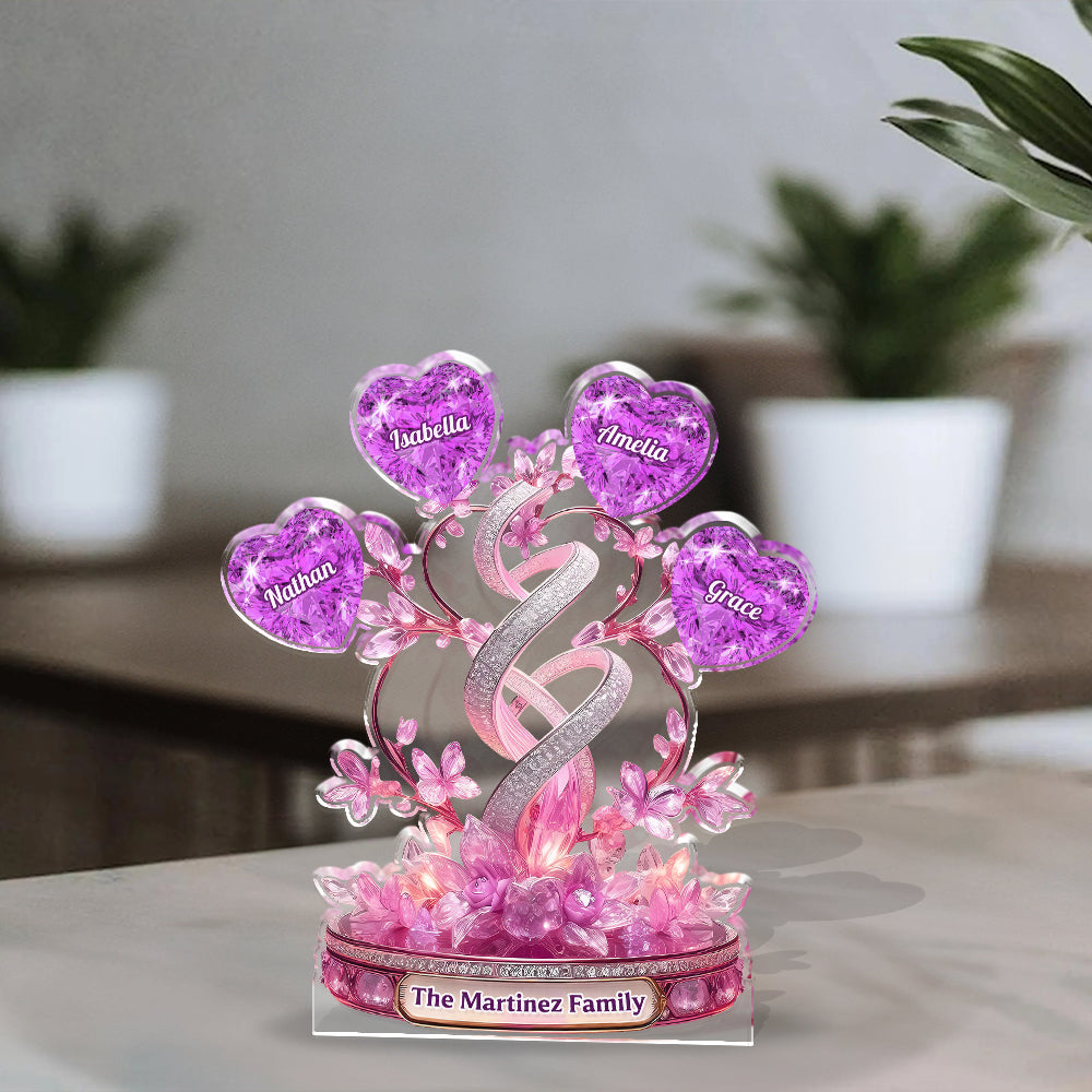 Name with Heart Shape - Personalized Name Gift - Custom Shape Acrylic Block Plaque