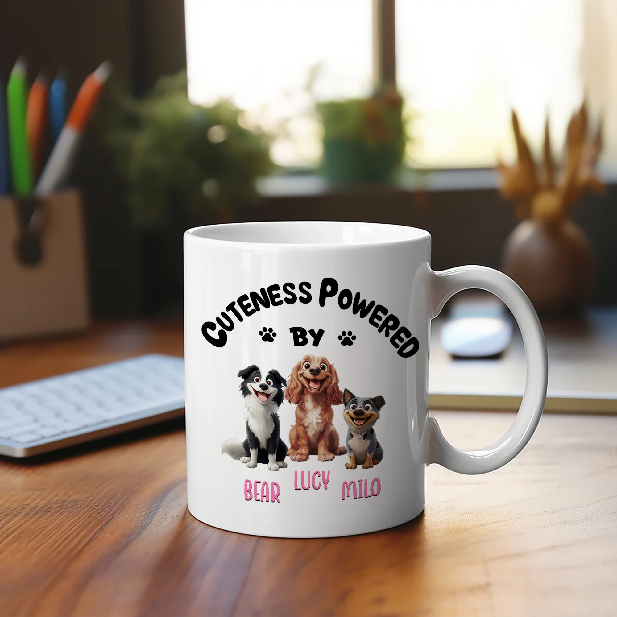 Life's Better With Pets - Custom Pet Name - Personalized Custom Mug - Funny Gift