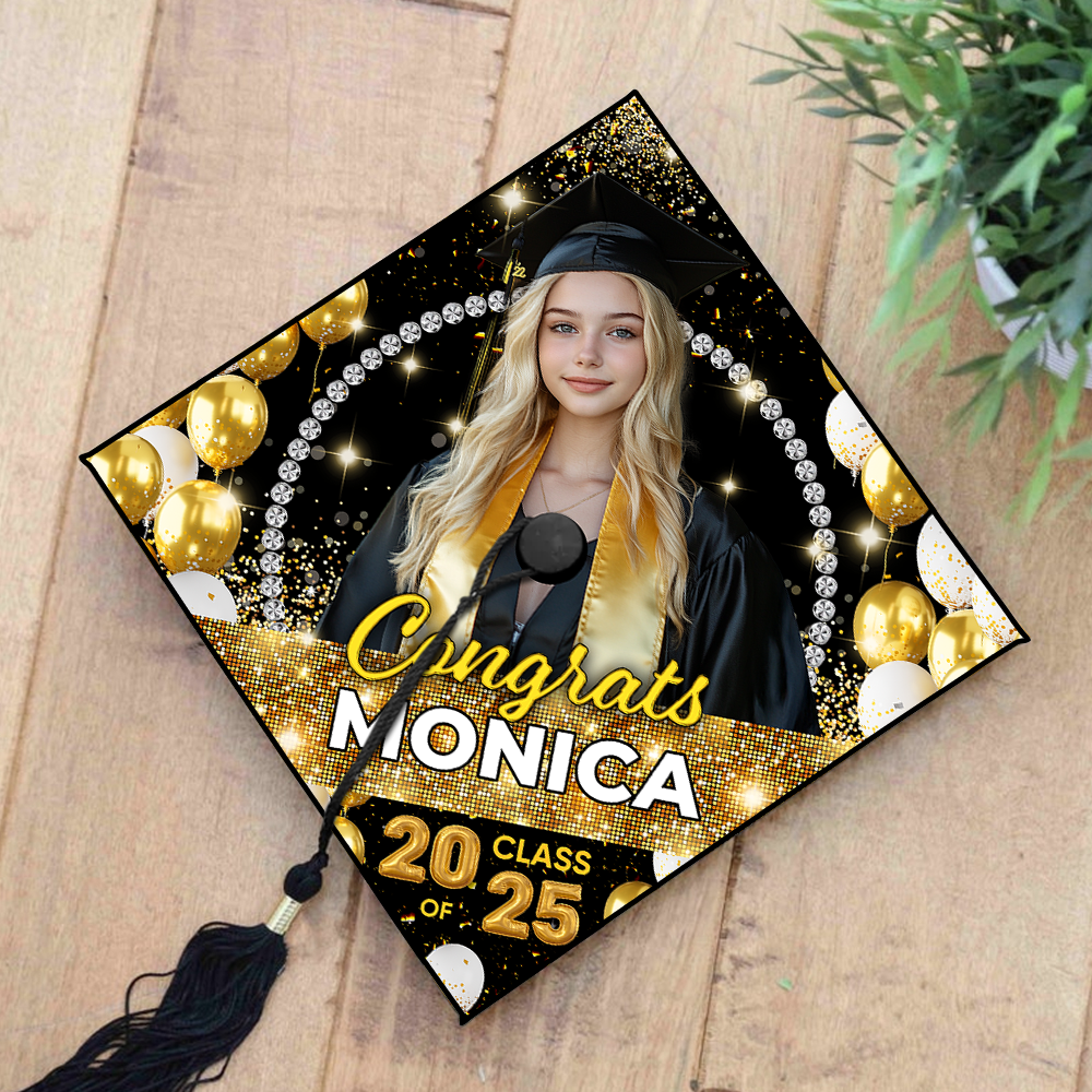 Personalized Class Of 2025 Graduate Cap – Custom Graduation Cap Topper - 2025 Grad Gift