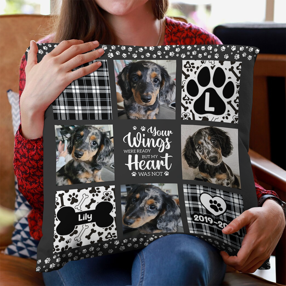 Custom Name and Photo - Personalized Pillow - Sympathy Gift - Pet Memorial