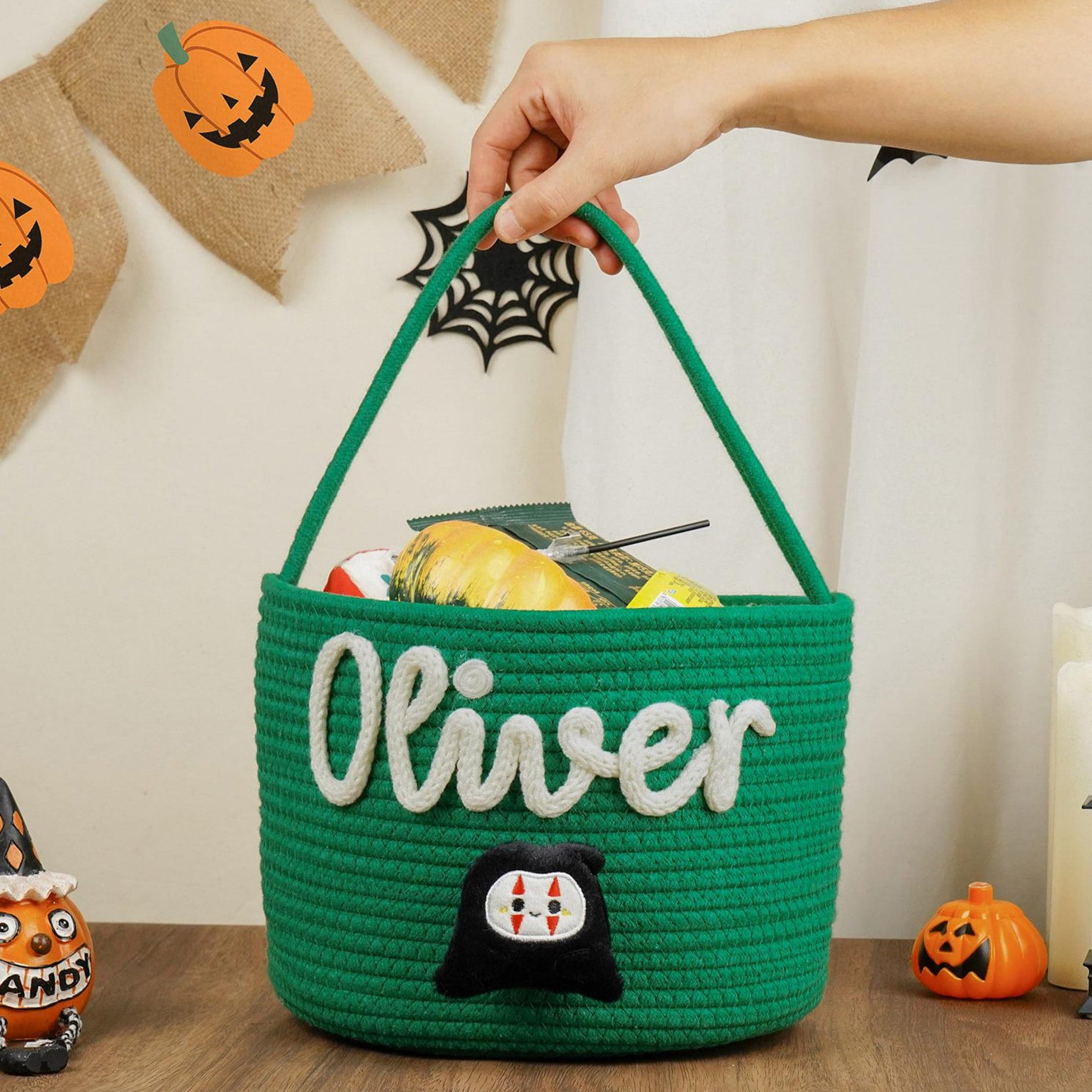 Halloween Trick or Treat Bag - Personalized Halloween Candy Basket - Halloween Gift For Kids