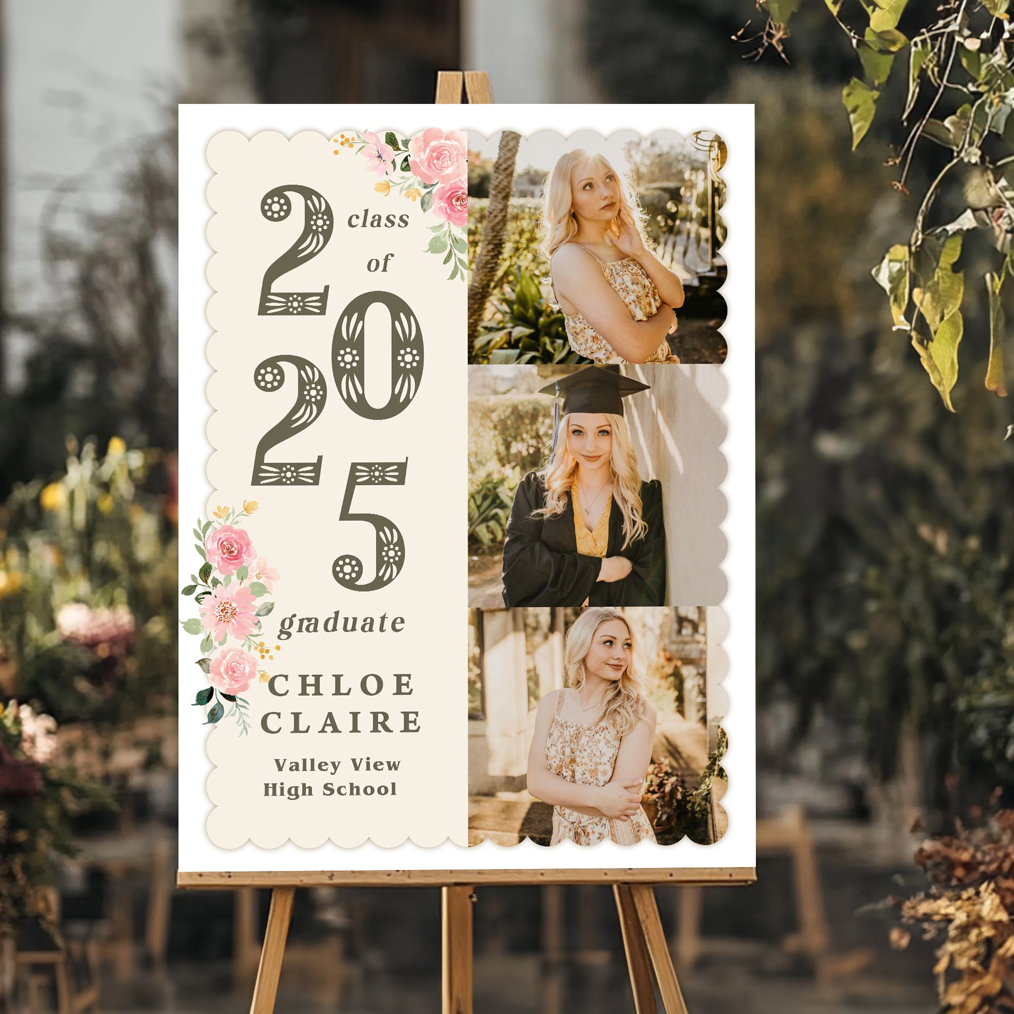 2025 Graduation Party Sign - Custom Name & Photo Law Sign - Class of 2025