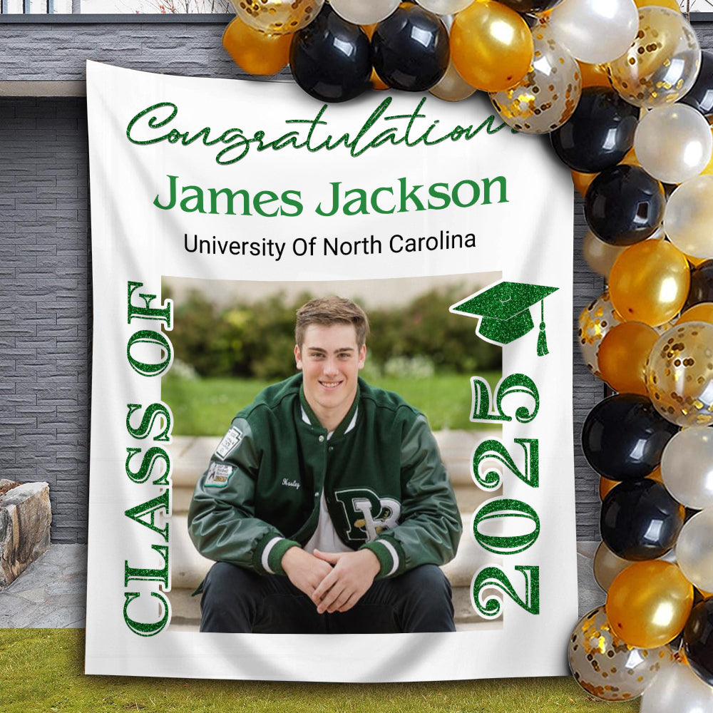 Class of 2025 Custom Graduation Party Backdrop, Personalized Congrats Grad School Color Backdrop, High School Graduation, College Grad Gift