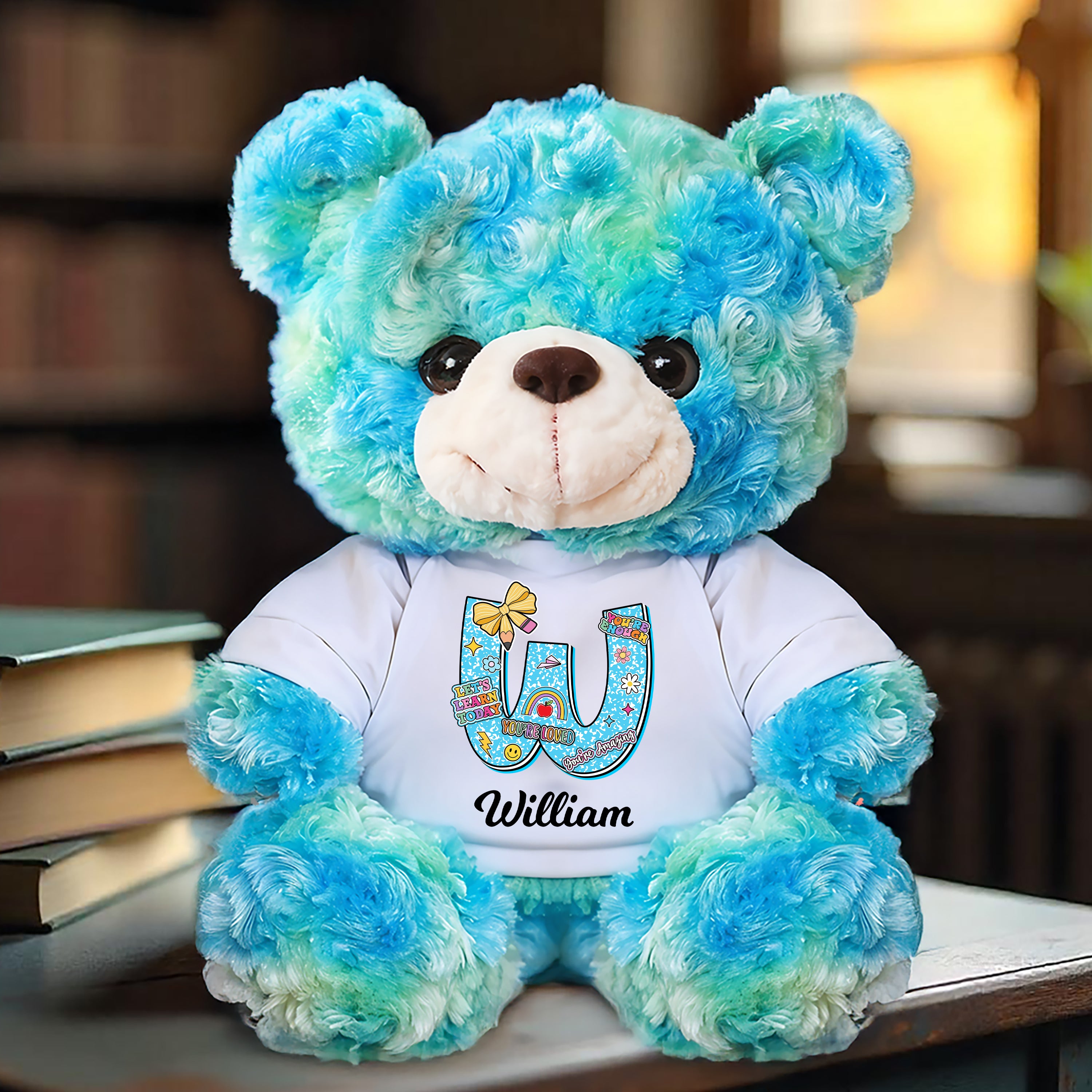 Gift for Teachers - Personalized Bear Plush - Custom Teacher Name Bear