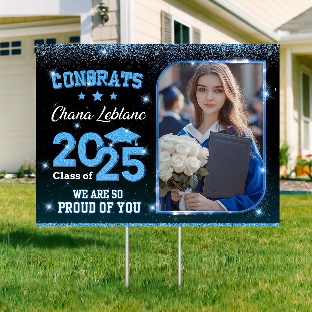 So Proud Of You Lawn Sign, Personalized Graduate 2025 Graduation Lawn Sign, Graduation Gift