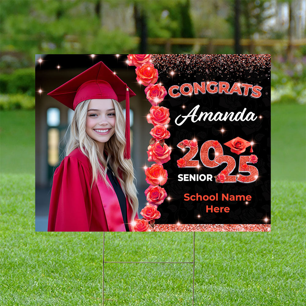 Congrats Senior 2025 Custom Lawn Sign - Graduation Gift - Personalized Lawn Sign