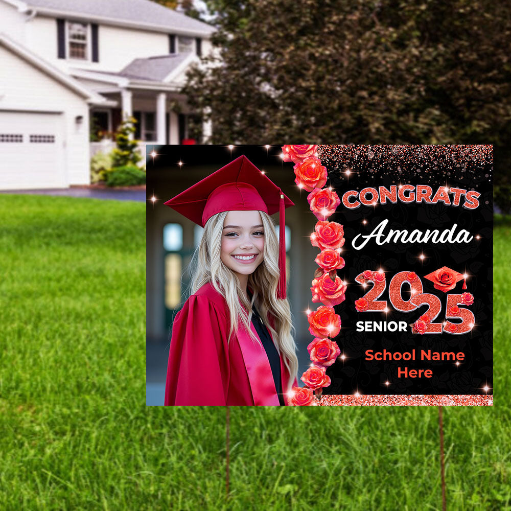 Congrats Senior 2025 Custom Lawn Sign - Graduation Gift - Personalized Lawn Sign