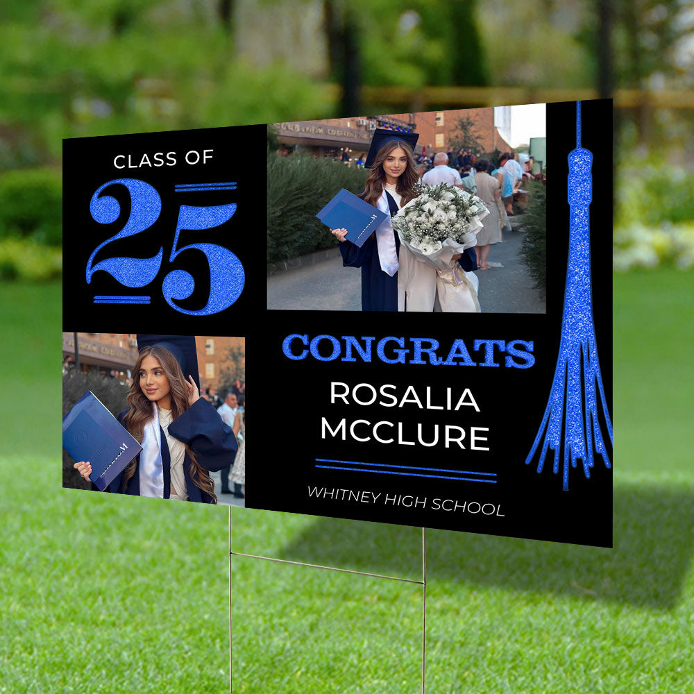 Congrats Class of 2025 Lawn Sign Personalized Lawn Sign Custom Grad Gift