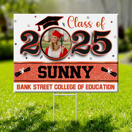 Class Of 2025 Lawn Sign, Personalized Graduate 2025 Graduation Lawn Sign