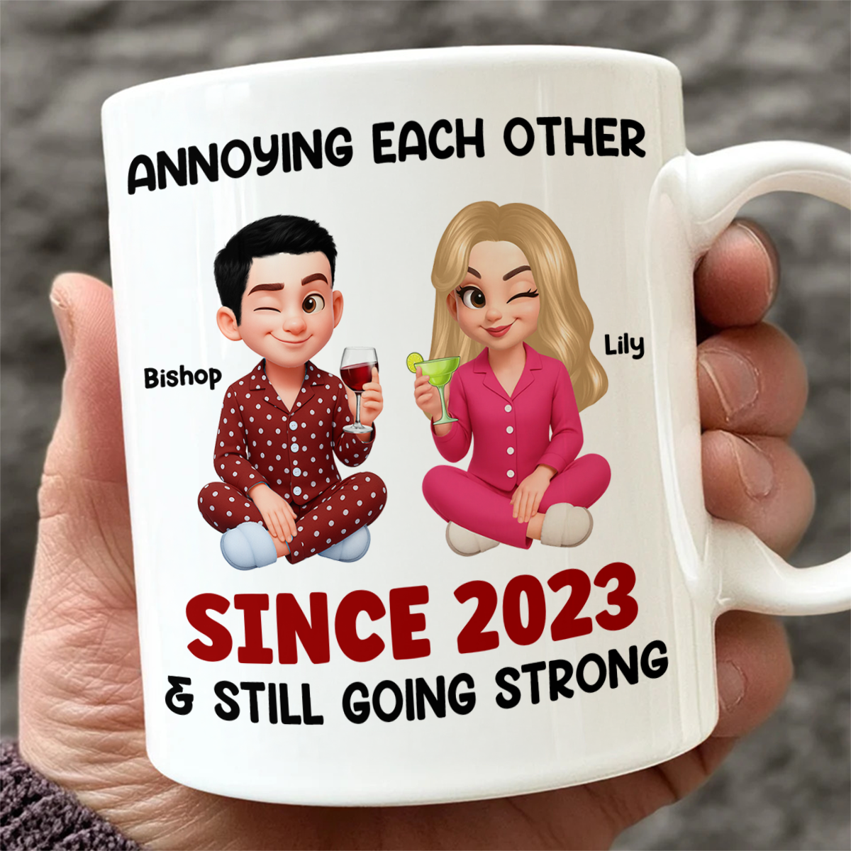 Custom Name Couple Mug - Couple Gift - Personalized Custom Mug